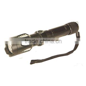 USB Input and output rechargeable aluminium flashlight