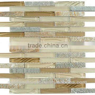 Gold Mosaic Tile and Mosaic Stone Mix (crystal Glass ) photo-2