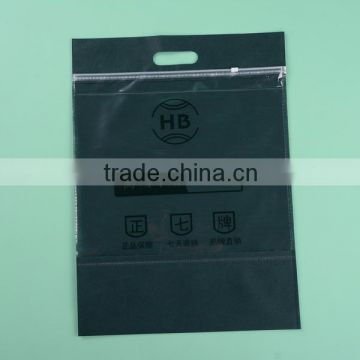 die cut printed zip lock plastic punching hole bags for packing clothes