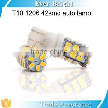 T10 1206 42smd Led W5w 12v Car Vehicle Wedge Light Warm White Inside Interior Reading LED Lights Bulb photo-3