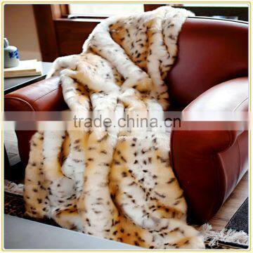New Products Snow Leopard Faux Fur Throw 60" x 70"