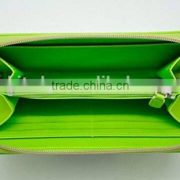Fashion Design Women Leather Wallet With Zippers Purse