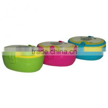 plastic lunch container with handle and with printing