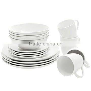 7 Inch Round White Color Graceful Design Porcelain Plates Dishes For Hotel And Restaurant photo-2