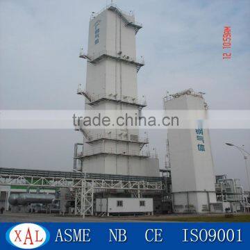 Full low pressure air separation plant for liquid nitrogen and oxygen