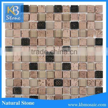 Decorative Marble Mixed glass Wall Mosaic Tile