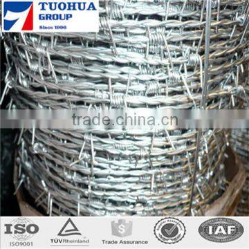 14*14 Electro Galvanized or Hot Dipped Galvanized Barbed Wire price
