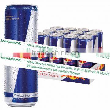 Bull blue slim can energy drink