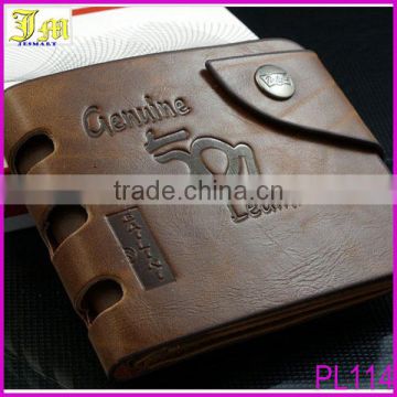 New Fashion Mens Genuine Leather Bifold Wallet Credit/ID Card Holder Leather Slim Wallet