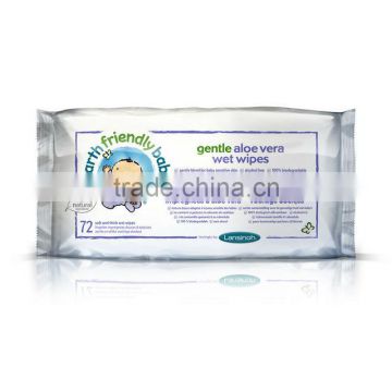 Earth Friendly Baby Gentle Aloe Vera Wet Wipes 72 per pack