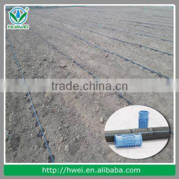 Plastic PE Irrigation Pipe With Round Emitter For Agricultural Irrigation Dripline