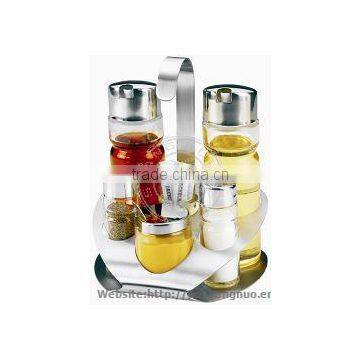 restaurant glass condiment set spice canister set