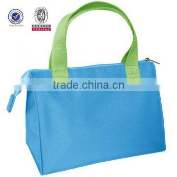 2014 new arrive good quality cheap color handle bag with zipper