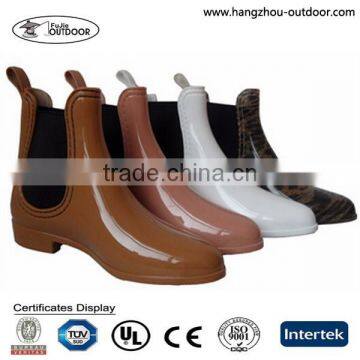 2015 spring colorful ladies ankle waterproof pvc garden shoes