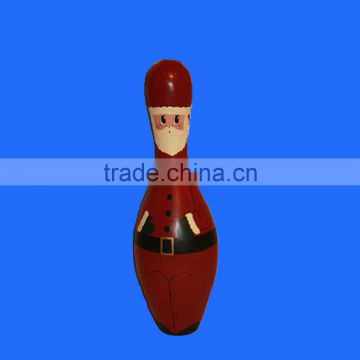 2016 New Resin Bowling Pin Design Christmas Santa Clause Figurine