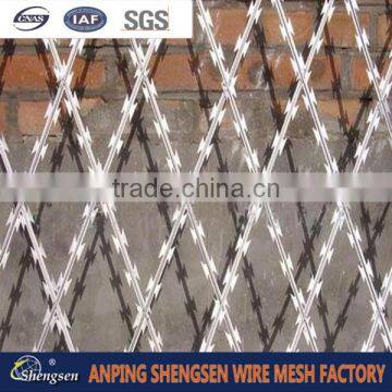 antique stainless steel weight barbed wire fence