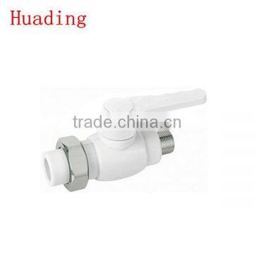 ppr fitting,male ball valve with union with plastic handle