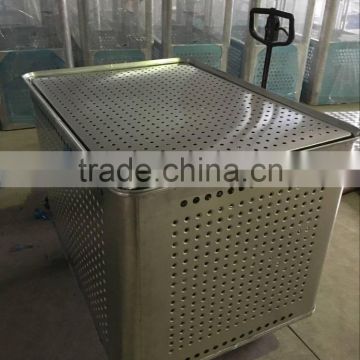 Aluminum container with spring bed for the clothing factory/textile factory/laundry