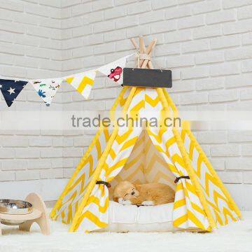 New Custom chevron style wholesale dog play sleep pet teepee tent