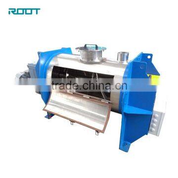 Horizontal ribbon blender for making powder coatings