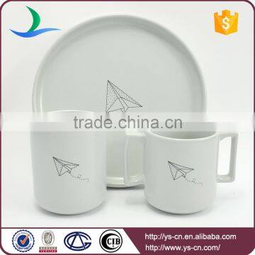 Household air plane design ceramic children suit creative tableware