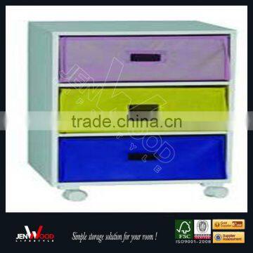 3 tier eco friendly safe E0 coating E1 MDF storage children toys