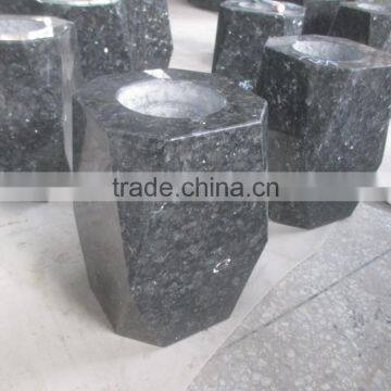 Olive Green Granite Tombstone Vase photo-2