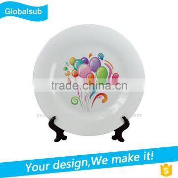 blank coated white ceramic sublimation plate