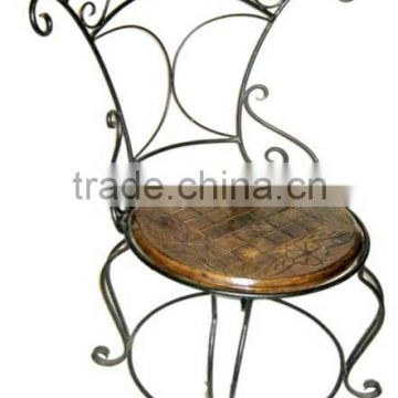 Wrought iron Wooden Chairs