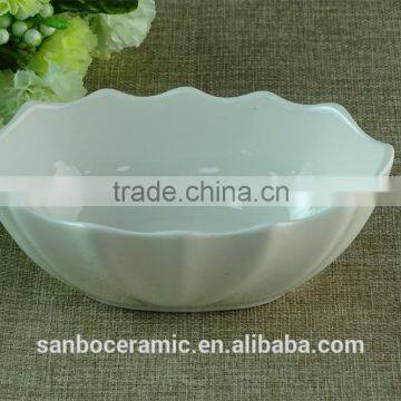 Bulk Stock White Fruit Bowl Cheap Ceramic Bowl Ceramic Porcelain for Kitchen or Home Decoration photo-2