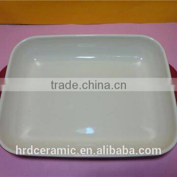 High Quality Wholesale Red Ceramic Glossy Glaze Plate photo-2
