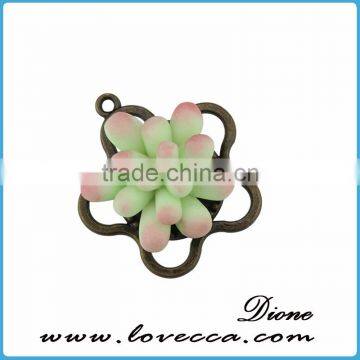 New in Market Special Simulation Succulent Jewelry Polymer Clay Flower Succulent Pendant photo-6