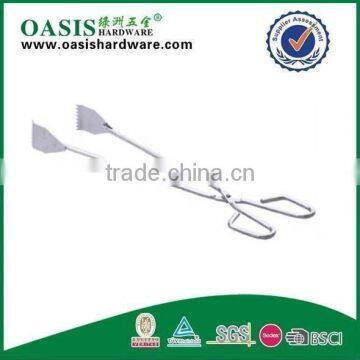 Barbecue tong.metal FOOD TONG with chrome plate