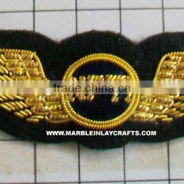 Hand Embroidered Bullion Wire Blazer Patches