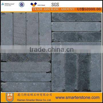 black limestone exterior stone