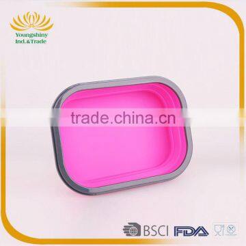 Portative Silicone Collapsible Lunch Box With Lock photo-6