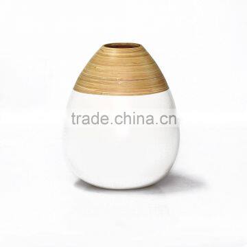 Egg shape bamboo vase, Vietnamese handmade decoration, hot design 2016
