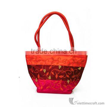 Handmade Embroidered Handbag, 100% Handmade in Vietnam, Elegant Colour and Design photo-4