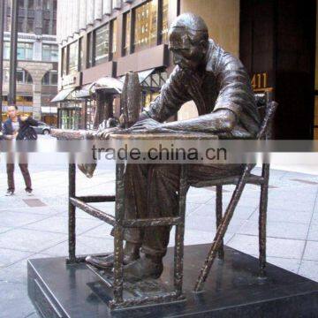 Large Outdoor Statues Bronze Sculpture of Garment Worker photo-2