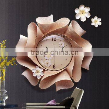 M22A Momoda Living room Creative modern hanging fancy elegant3D flower wall clock Quiet quiet quartz decoration large wall clock