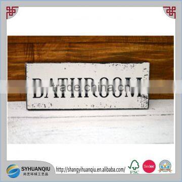 Shabby Chic Sign Distressed Bathroom vintage sign Wooden Door Plaque Gift