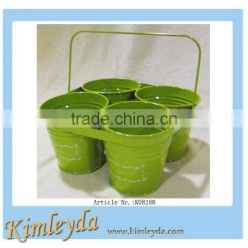 Set of 4 Garden Centr Planter Pot Wholesal in Green