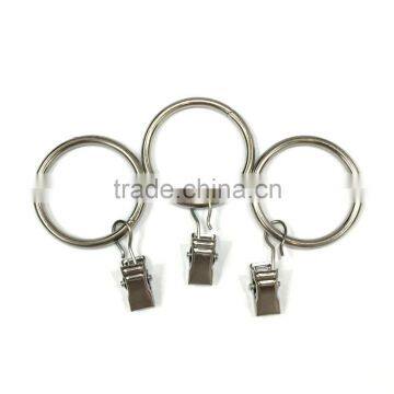 Hot Sale Chrome Plating Iron Curtain Ring With Clip / Rod Ring With Clip Hanging / A Ring With A Clip photo-6