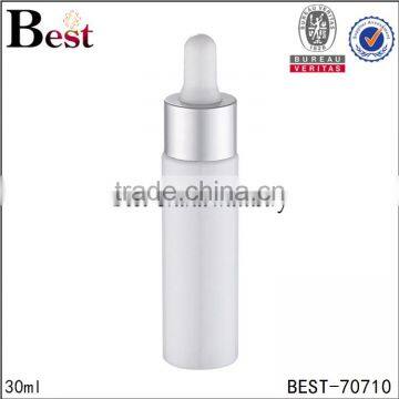 Wholesale Cosmetic Packaging Beard Oil Essential Oil Perfume White PP Big Head Aluminum 30ml Plastic Bottle photo-3
