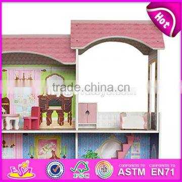 2017 Best Preschool Pretend Play Large Wooden Kids Doll House Set W06A248 photo-3