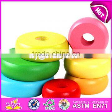 Best Educational Stacking Rainbow Tower Wooden Stack Game for Toddlers W13D117 photo-3
