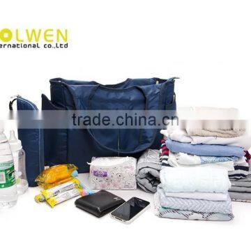 Folding 3pcs set nylon diaper bag for baby