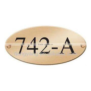 Oval Custom Solid Brass Door Plate