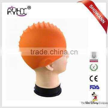 High Quality Waterproof Printing Swimming Silicone Hats With Custom Logo