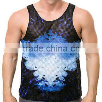 all over printed mesh singlet